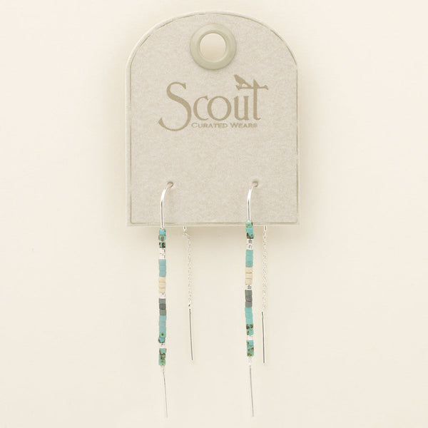 Scout Curated Wears Chromacolor Miyuki Thread Earrings Turquoise Multi Silver