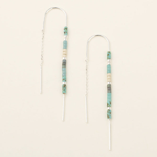 Scout Curated Wears Chromacolor Miyuki Thread Earring - Turquoise Multi/Silver