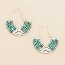 Scout Curated Wears Chromacolor Miyuki U-Hoop Earrings - Speckled Turquoise/Silver