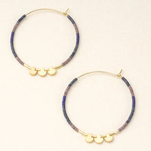 Scout Curated Wears Chromacolor Miyuki Large Hoop Earrings - Dark Multi/Gold