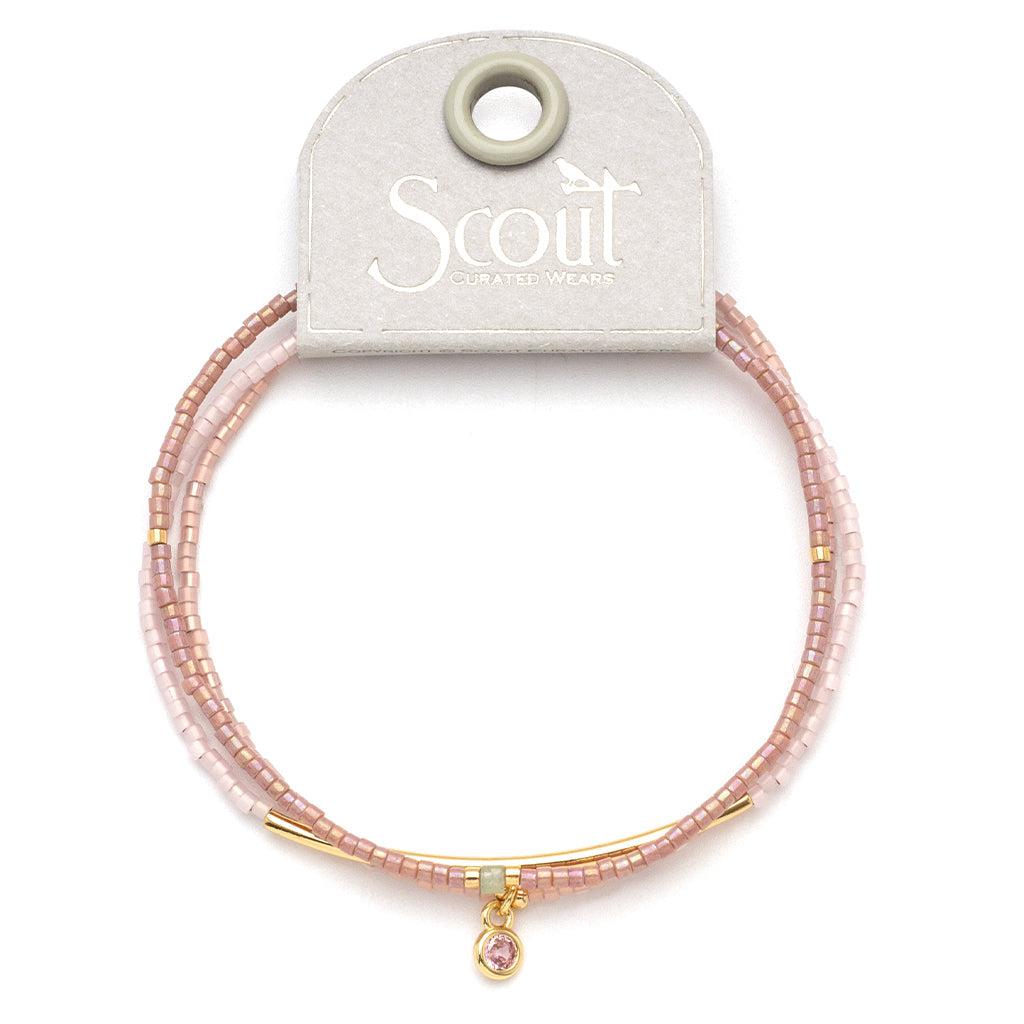 Scout Curated Wears Tonal Chromacolor Miyuki Bracelet Trio - Blush/Gold