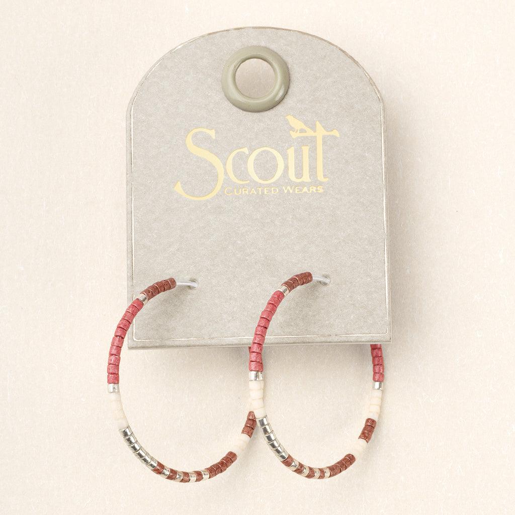 Scout Curated Wears Chromacolor Miyuki Small Hoop Earring Blush Multi
