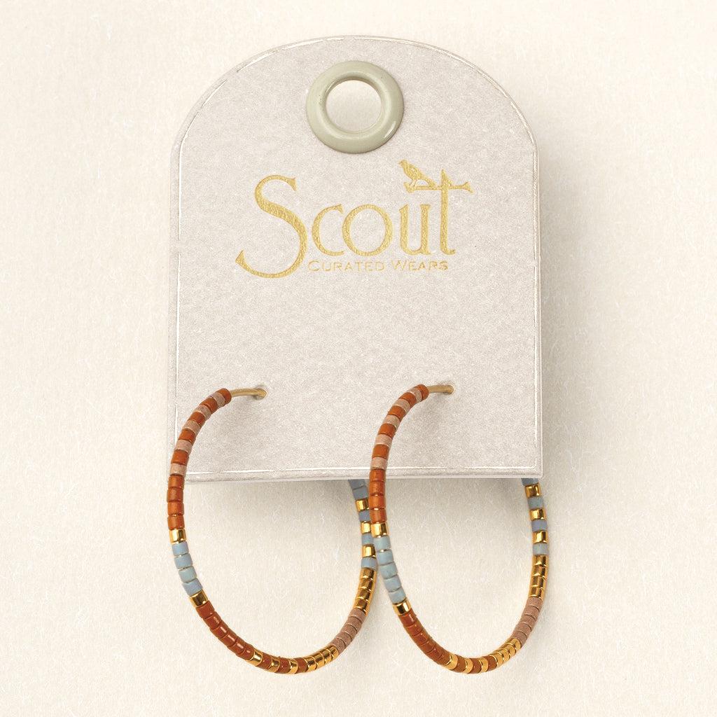 Scout Curated Wears Chromacolor Miyuki Small Hoop Earrings Desert Multi