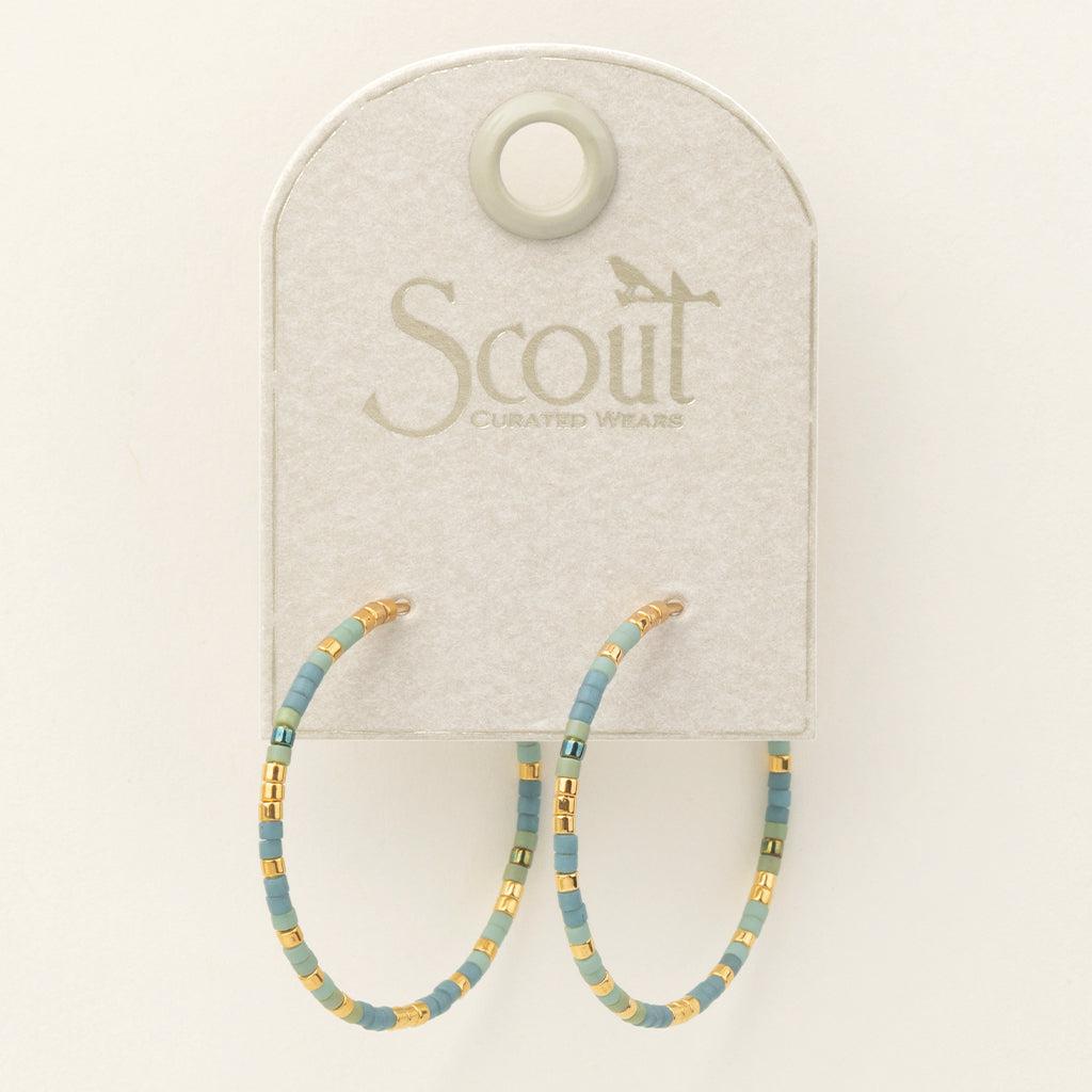 Scout Curated Wears Chromacolor Miyuki Small Hoop - Turquoise Multi