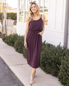 Grace & Lace Pocketed Blouson Dress - Italian Fig