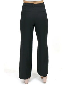 Grace and Lace Pocket Wide Leg Pants - Black