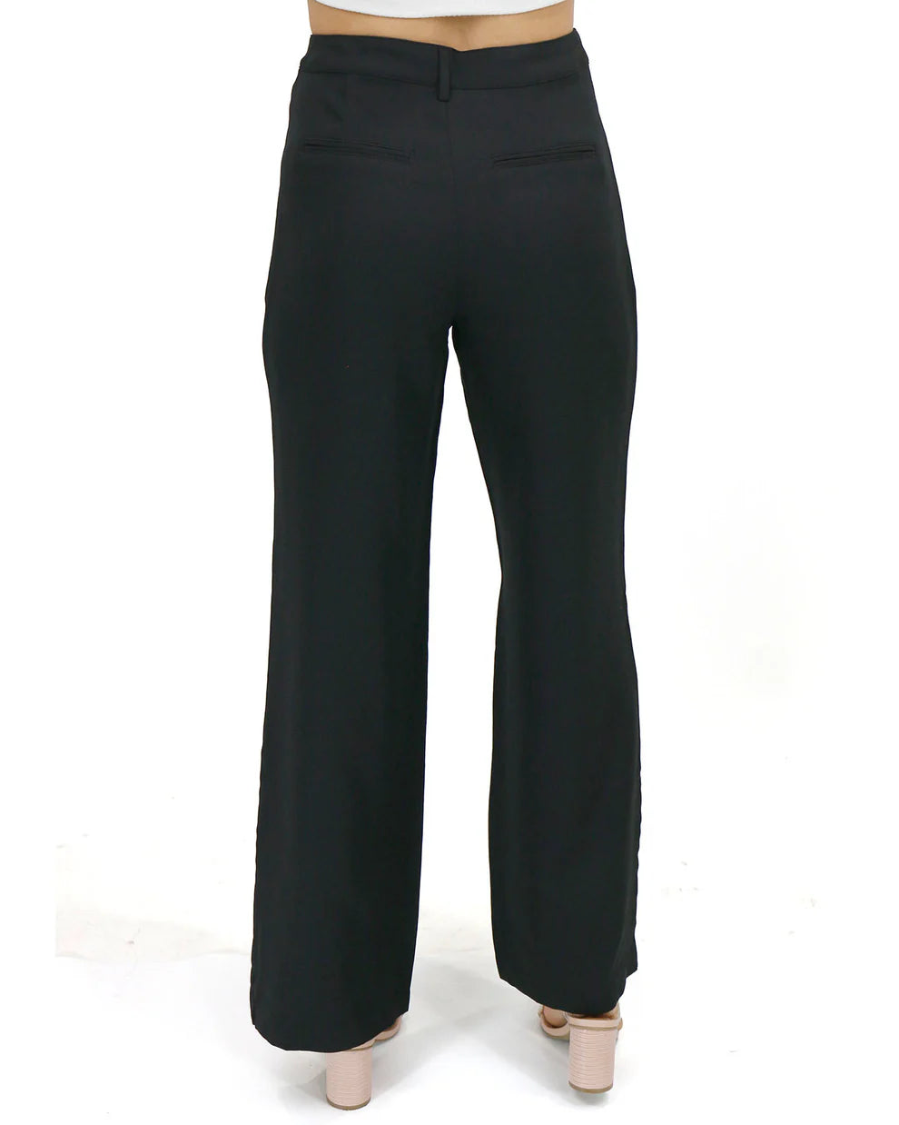 Grace and Lace Pocket Wide Leg Pants - Black