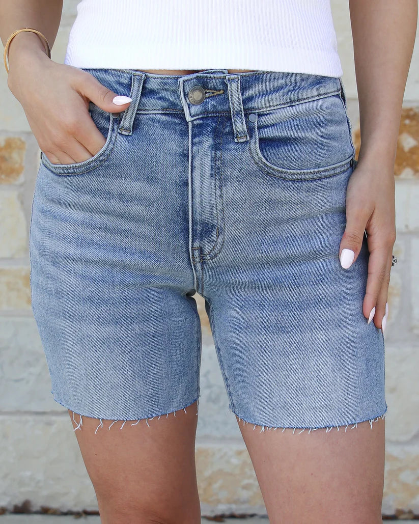 Grace & Lace Premium 5" Mid-Wash Shorts