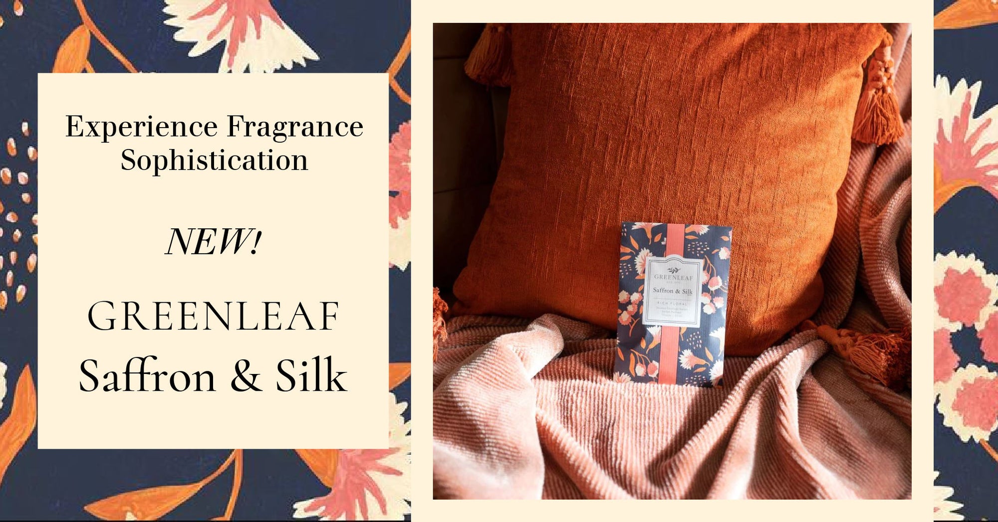 Experience fragrance sophistication with Saffron & Silk by Greenleaf.