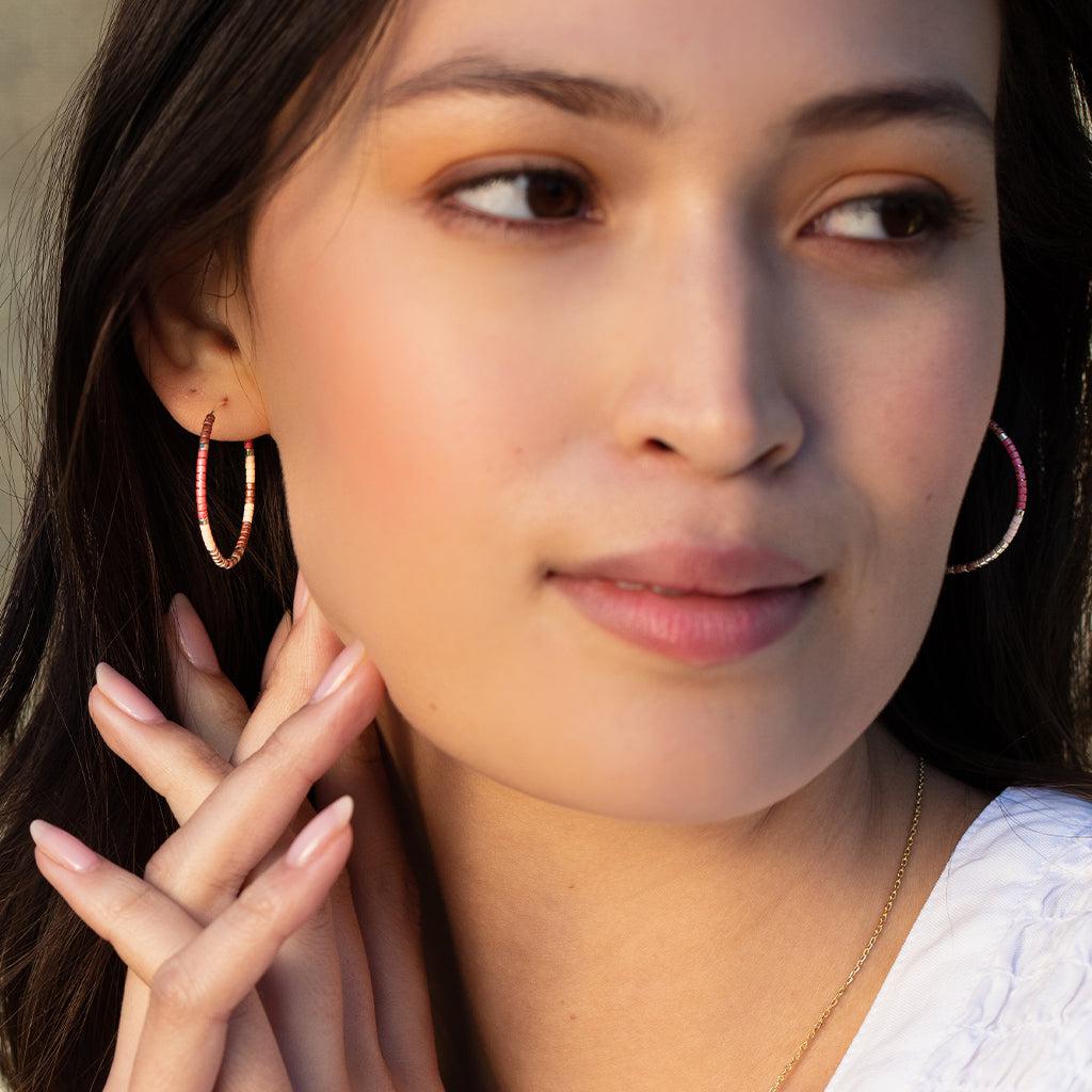 Scout Curated Wears Chromacolor Miyuki Small Hoop Earrings
