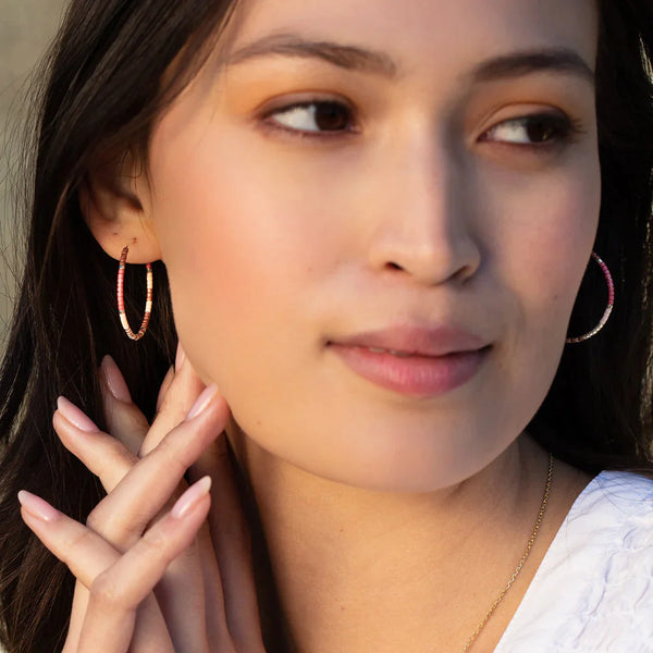 Scout Curated Wears Chromacolor Miyuki Small Hoop Earrings