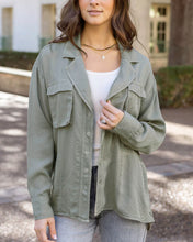 Grace & Lace Tencel Lyocell Utility Shirt - Sage