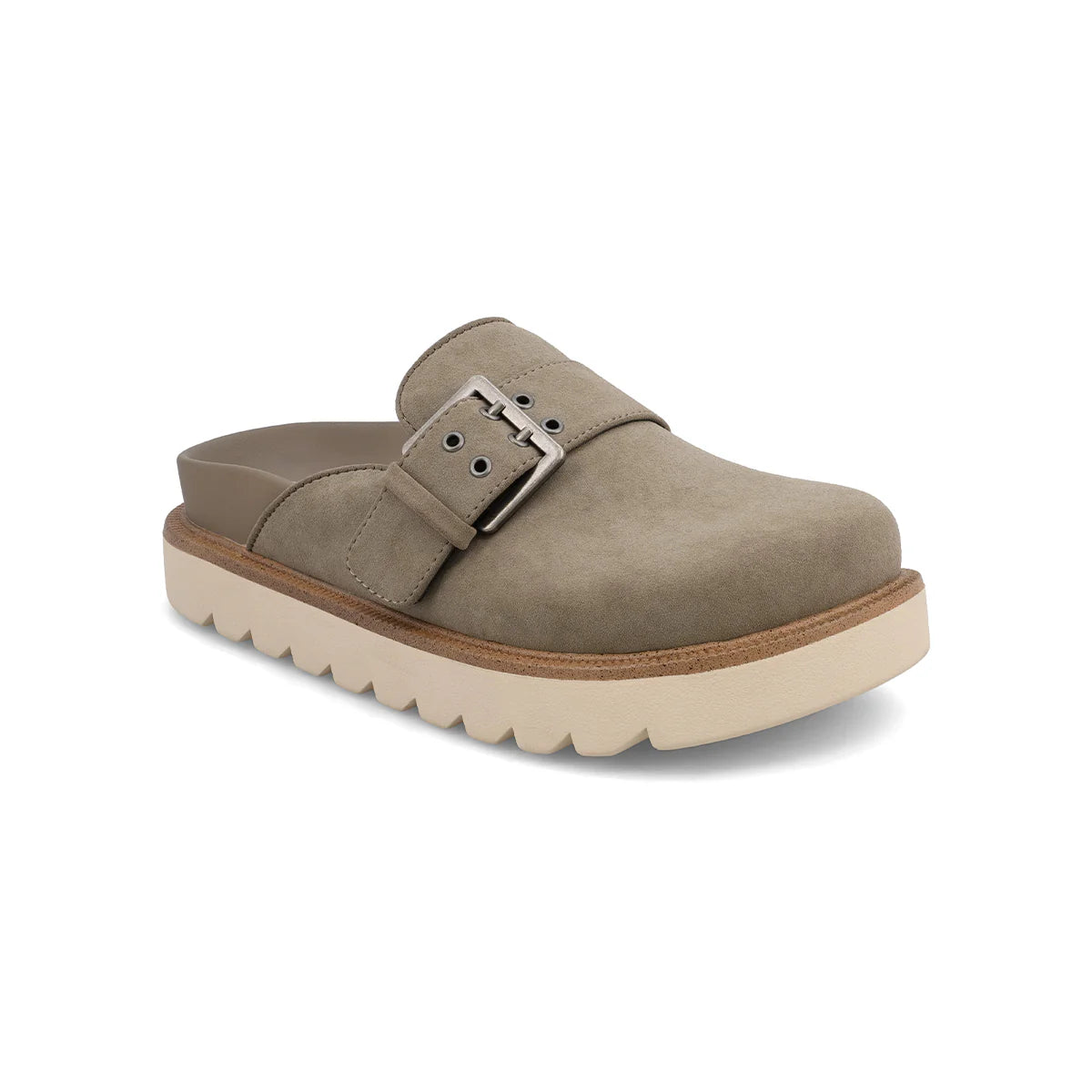 MIA Zamira Double Buckle Clog - Taupe Bursue