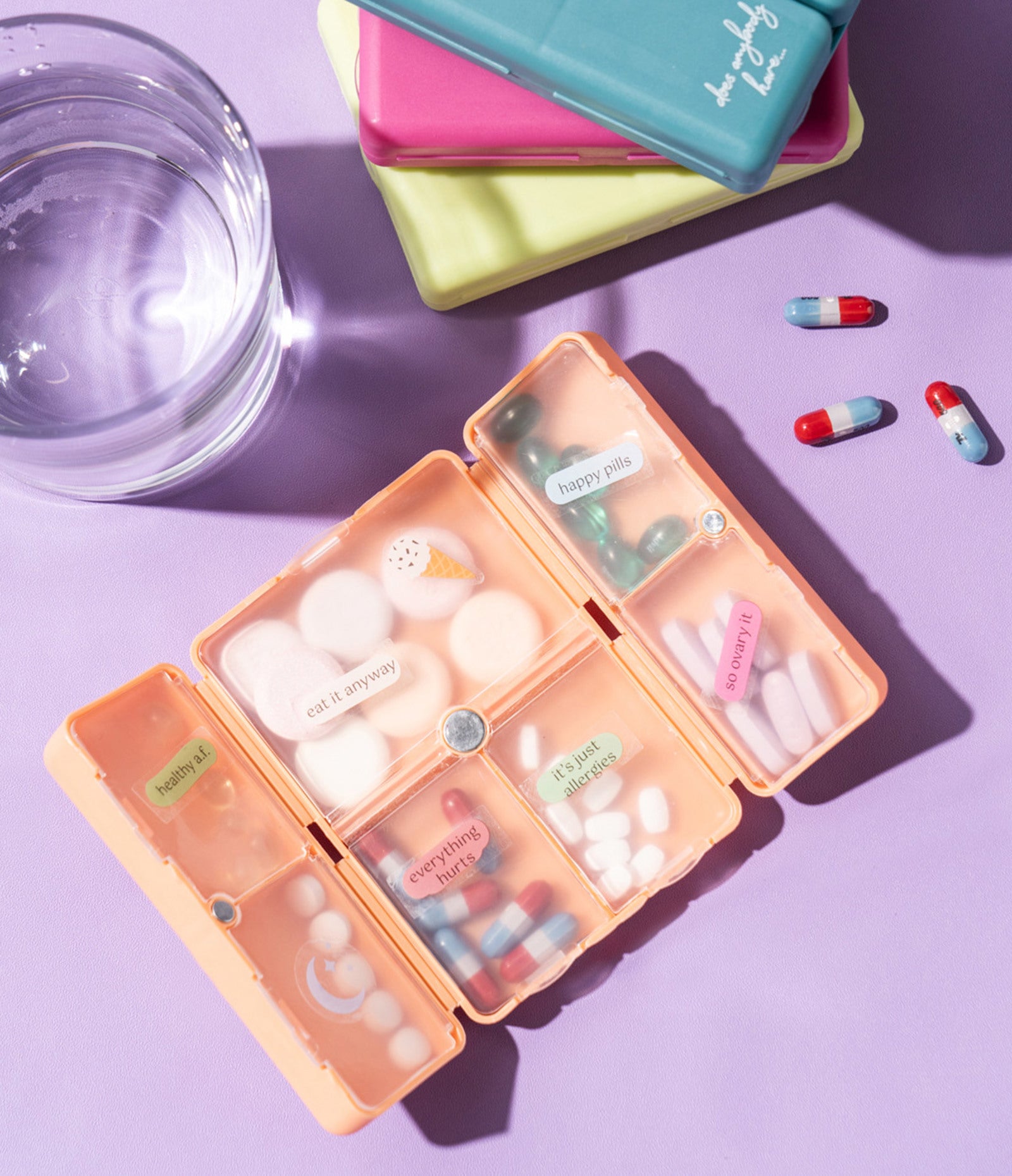 Crush Everything's Fine Pill & Vitamin Organizer - BeautyOfASite