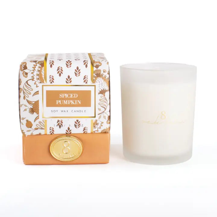 8 Oak Lane Boxed Soy Candle - Spiced Pumpkin