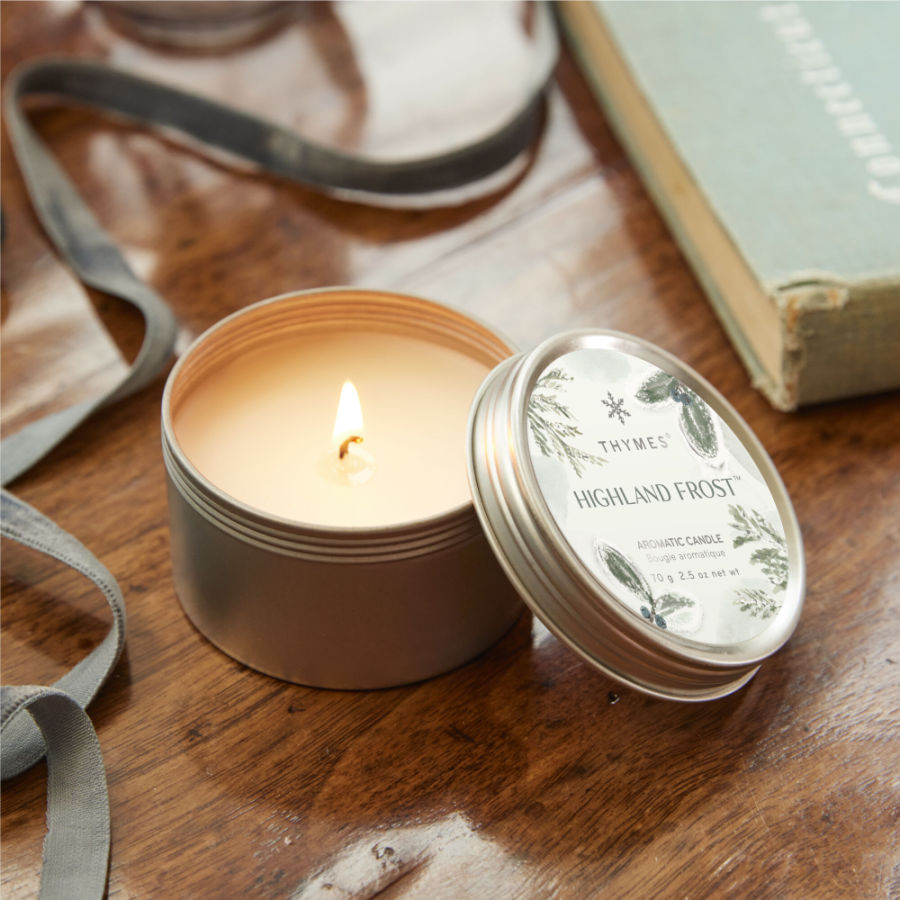 Thymes Highland Frost Travel Tin Candle