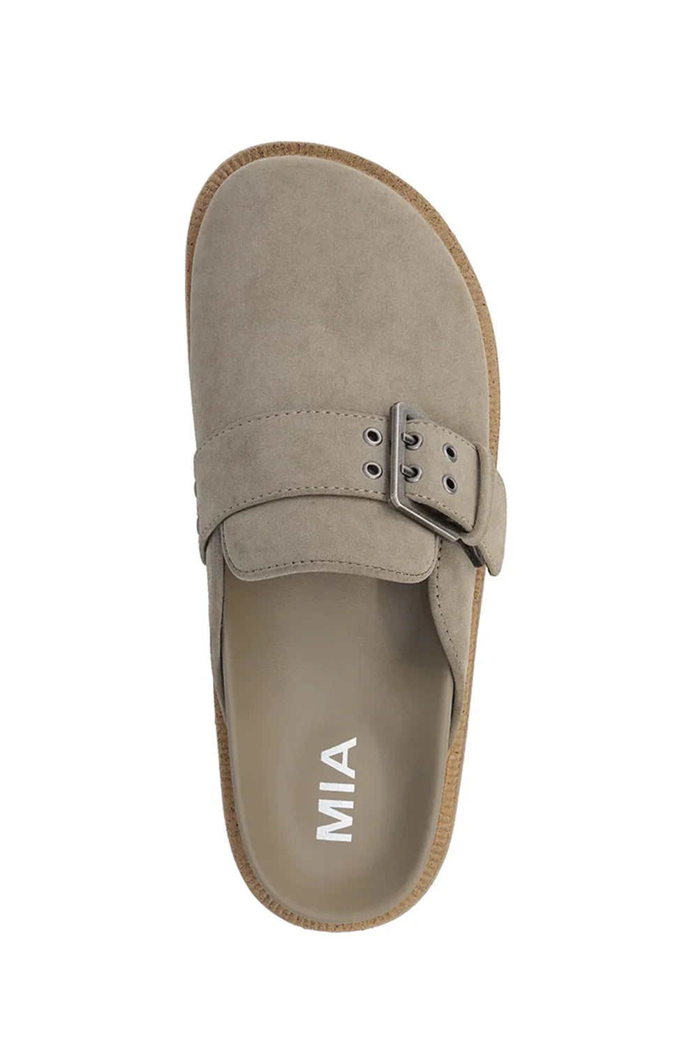 MIA Zamira Double Buckle Clog - Taupe Bursue