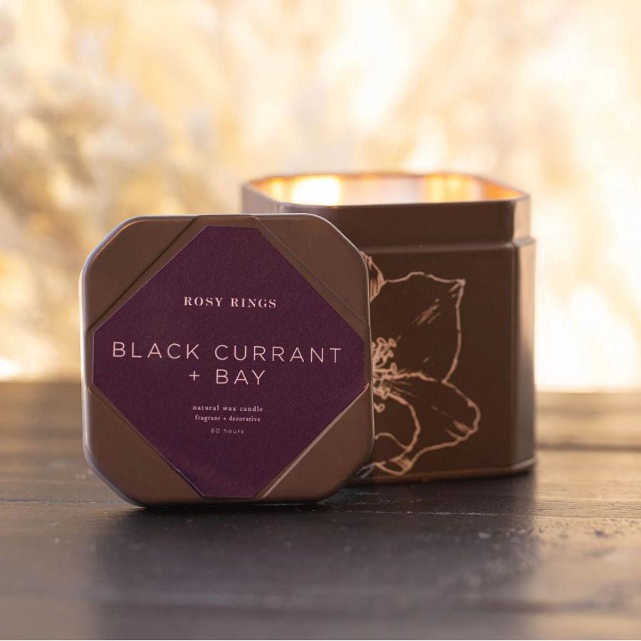 Rosy Rings Black Currant & Bay Signature Tin Candle