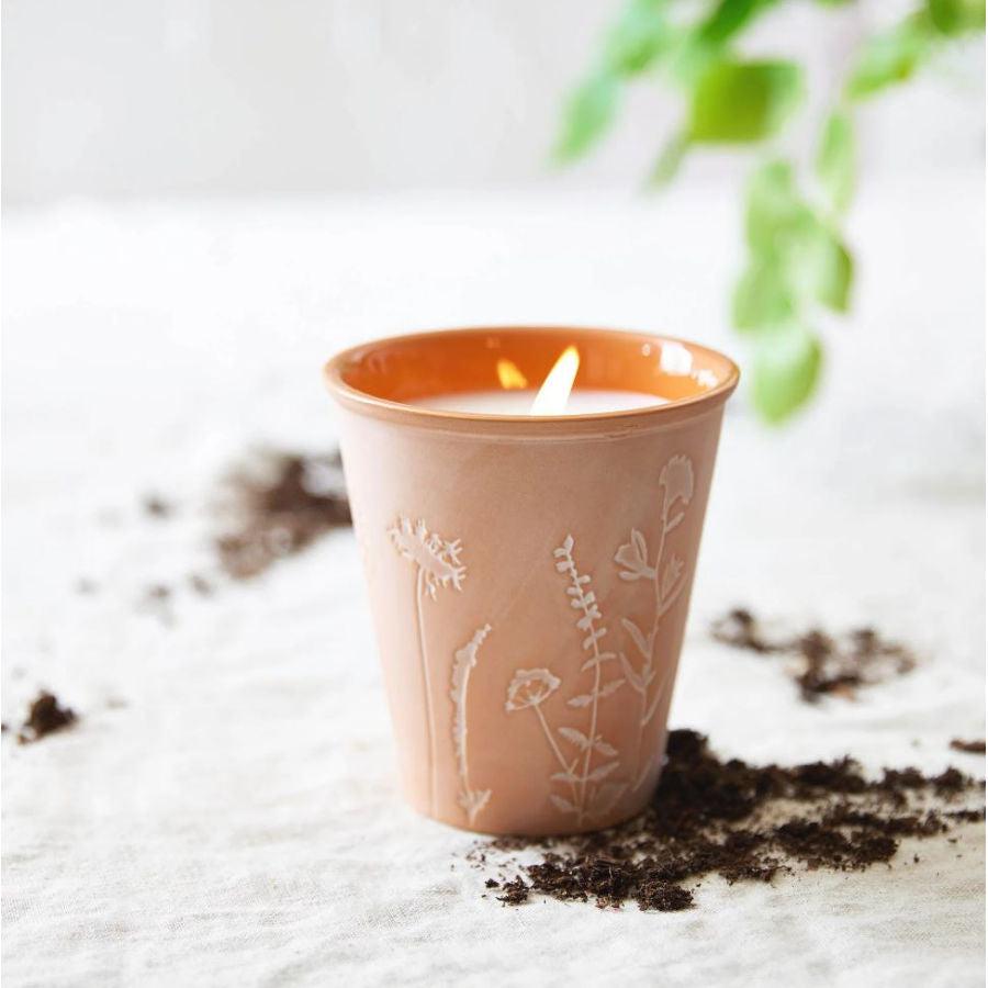 Rosy Rings Sun-Drenched Fig Garden Pot Candle