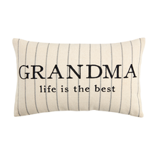 Mud Pie Striped Grandma Life Pillow