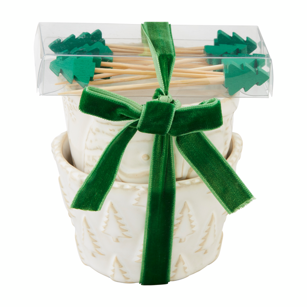 Mud Pie White Christmas Tidbit Dish Set