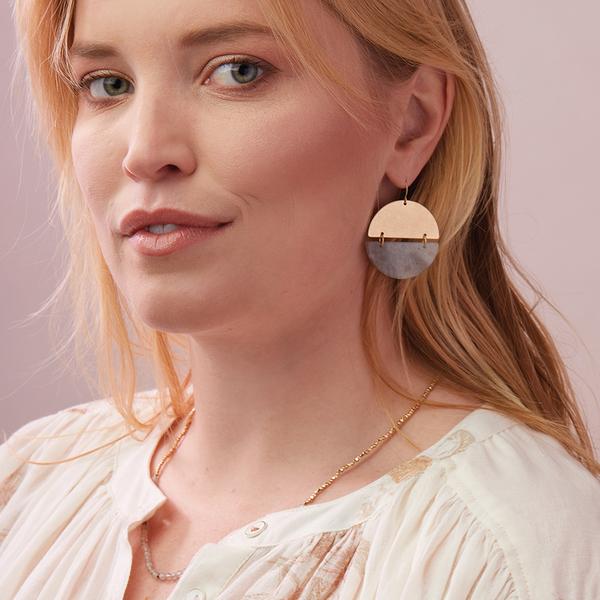 Scout Curated Wears Stone Full Moon Earring - Howlite - BeautyOfASite - Central Illinois Gifts, Fashion & Beauty Boutique