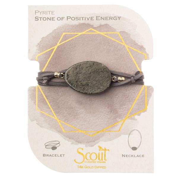 Scout Curated Wears Suede/Stone Wrap - Pyrite - BeautyOfASite - Central Illinois Gifts, Fashion & Beauty Boutique