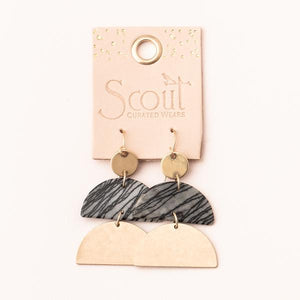 Scout Curated Wears Stone Half Moon Earring - Picasso Jasper - BeautyOfASite - Central Illinois Gifts, Fashion & Beauty Boutique