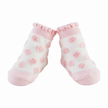 Mud Pie Pink Chenille Dot Baby Socks - BeautyOfASite - Central Illinois Gifts, Fashion & Beauty Boutique