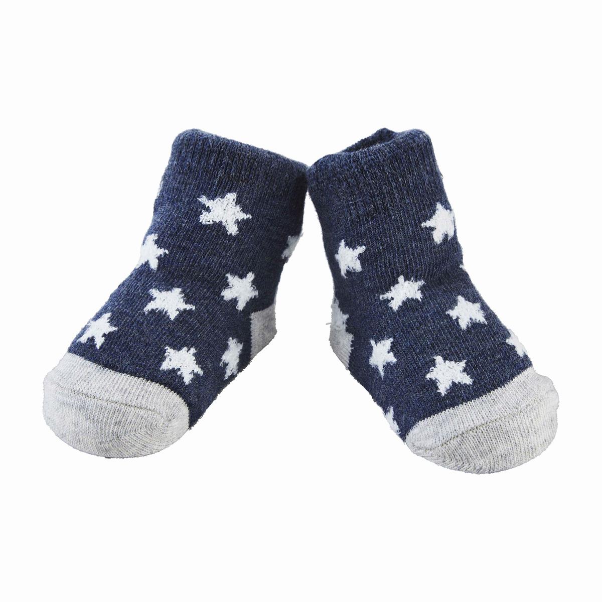 Mud Pie Navy Chenille Star Baby Socks - BeautyOfASite - Central Illinois Gifts, Fashion & Beauty Boutique