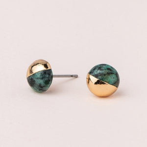 Scout Curated Wears Dipped Stone Stud Earring - African Turquoise - BeautyOfASite - Central Illinois Gifts, Fashion & Beauty Boutique