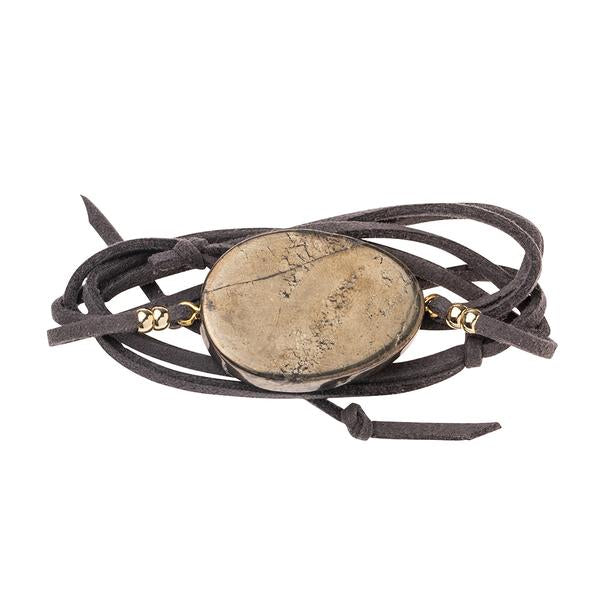 Scout Curated Wears Suede/Stone Wrap - Pyrite - BeautyOfASite - Central Illinois Gifts, Fashion & Beauty Boutique