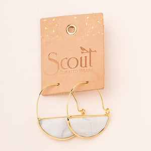 Scout Curated Wears Stone Prism Hoop Earring - Opalite - BeautyOfASite - Central Illinois Gifts, Fashion & Beauty Boutique
