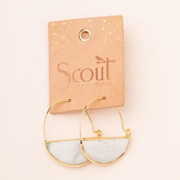 Scout Curated Wears Stone Prism Hoop Earring - Labradorite - BeautyOfASite - Central Illinois Gifts, Fashion & Beauty Boutique