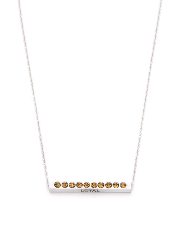 Sterling Silver Birthstone Bar Necklace | Nelle & Lizzy
