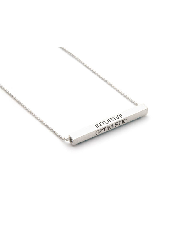 Birthstone Solitaire and Crystal Bar Necklace - KAMARIA