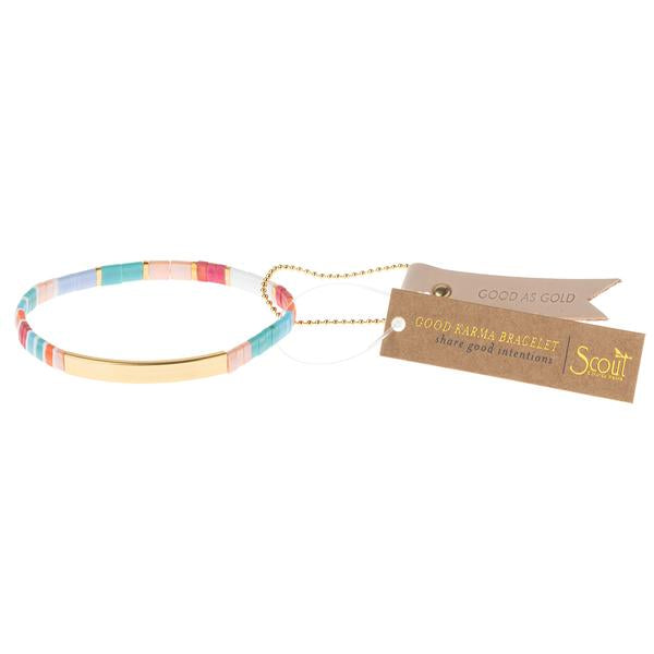 Scout Curated Wears Good Karma Miyuki Bracelet - Good as Gold - BeautyOfASite - Central Illinois Gifts, Fashion & Beauty Boutique