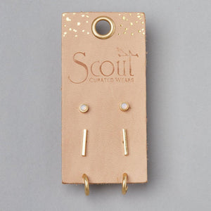 Scout Curated Wears Scarlett Stud Trio - BeautyOfASite - Central Illinois Gifts, Fashion & Beauty Boutique