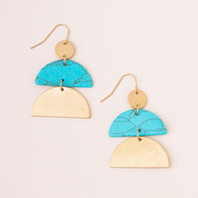 Scout Curated Wears Stone Half Moon Earring - Turquoise - BeautyOfASite - Central Illinois Gifts, Fashion & Beauty Boutique