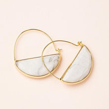 Scout Curated Wears Stone Prism Hoop Earring - Howlite - BeautyOfASite - Central Illinois Gifts, Fashion & Beauty Boutique