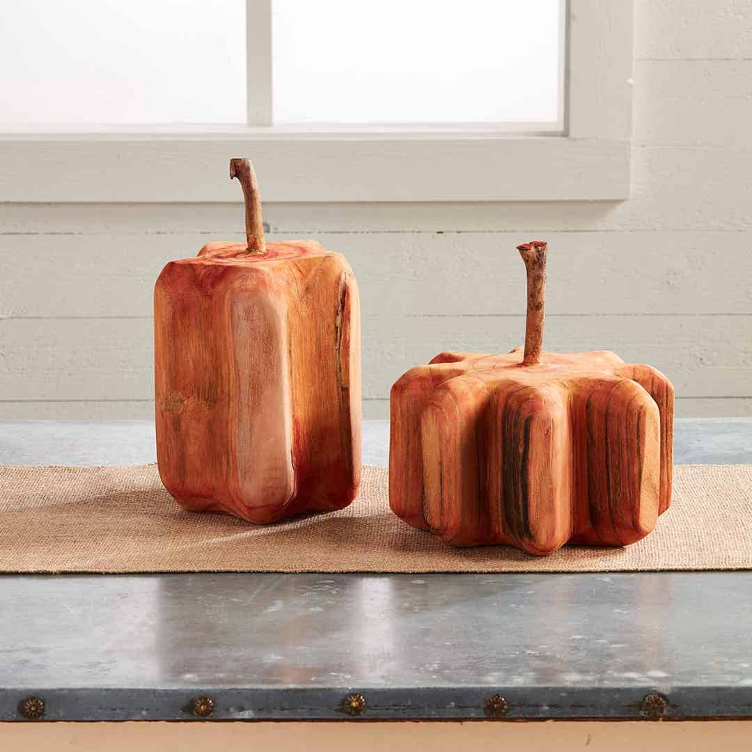 Mud Pie Paulownia Carved Pumpkins - BeautyOfASite - Central Illinois Gifts, Fashion & Beauty Boutique