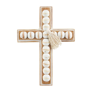 Mud Pie Beaded Wood Cross - BeautyOfASite - Central Illinois Gifts, Fashion & Beauty Boutique