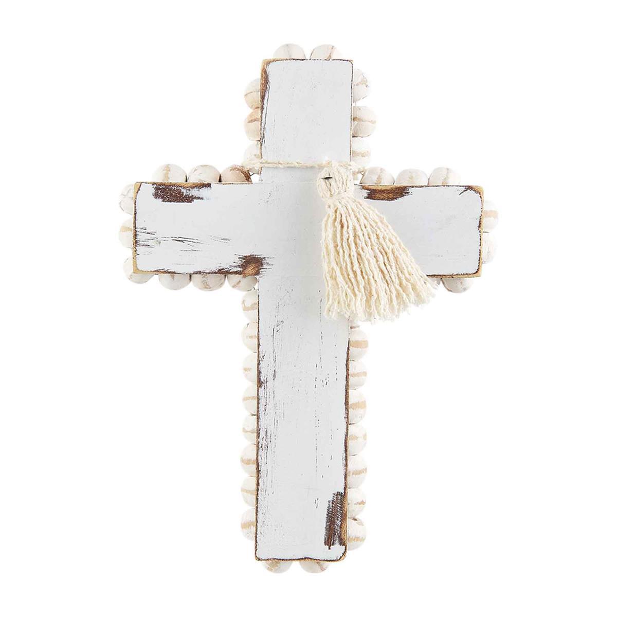 Mud Pie Beaded Wood Cross - BeautyOfASite - Central Illinois Gifts, Fashion & Beauty Boutique