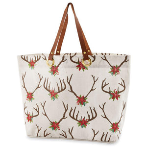 Mud Pie Deer Jute Tote - BeautyOfASite - Central Illinois Gifts, Fashion & Beauty Boutique