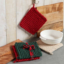 Mud Pie Christmas Crochet Pot Holder Set - BeautyOfASite - Central Illinois Gifts, Fashion & Beauty Boutique