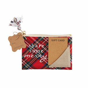 Mud Pie Plaid Zipper Gift Pouch - BeautyOfASite - Central Illinois Gifts, Fashion & Beauty Boutique