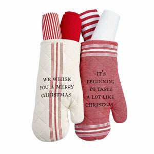 Mud Pie Christmas Oven Mitt & Towel Set - BeautyOfASite - Central Illinois Gifts, Fashion & Beauty Boutique