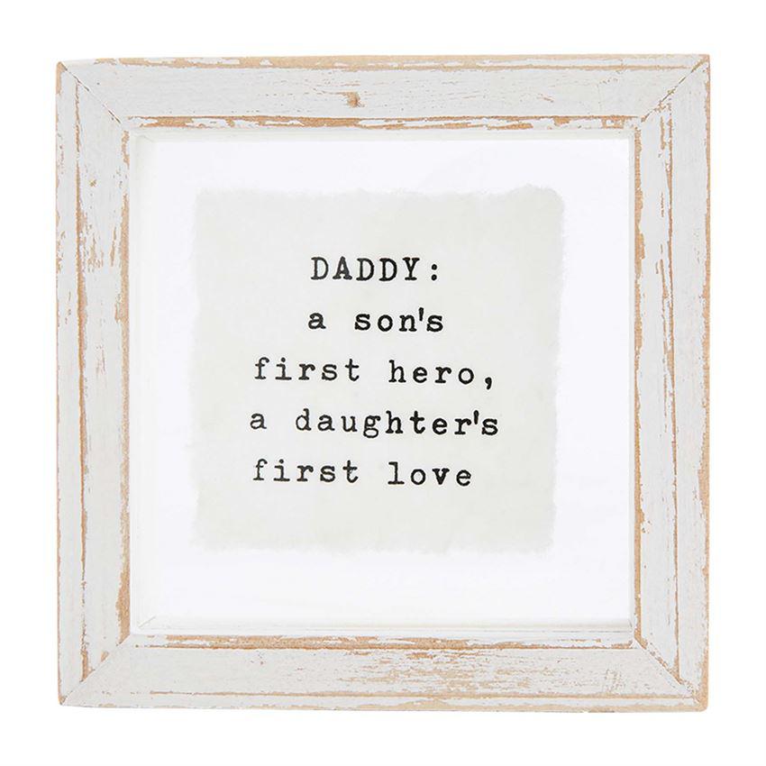 Mud Pie Pressed Glass Daddy Plaque - BeautyOfASite - Central Illinois Gifts, Fashion & Beauty Boutique
