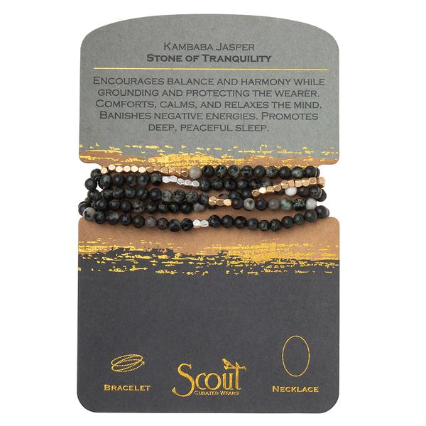 Scout Curated Wears Stone Wrap Bracelet/Necklace - Kambaba Jasper - BeautyOfASite - Central Illinois Gifts, Fashion & Beauty Boutique