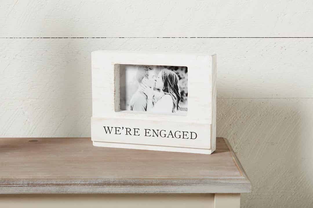 Mud Pie Engaged Block Photo Frame - BeautyOfASite - Central Illinois Gifts, Fashion & Beauty Boutique